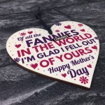 Funny Rude Mothers Day Gifts Novelty Wood Heart Gift For Mum