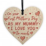 First Mothers Day Wood Heart Gift Mum Mummy To Be Gifts