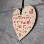 First Mothers Day Wood Heart Gift Mum Mummy To Be Gifts