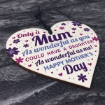 Mothers Day Gift From Daughter Wood Heart Mother Daughter