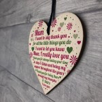 HAPPY MOTHERS DAY CARD Mothers Day Gift Wood Heart Thank You