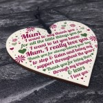 HAPPY MOTHERS DAY CARD Mothers Day Gift Wood Heart Thank You