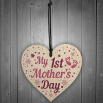 First 1st Mothers Day Mummy To Be Baby Gift Wood Heart 