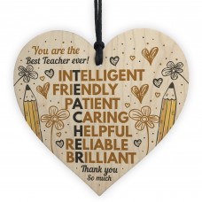 Teacher Thank You Gifts Wooden Heart Sign Gift For Teacher