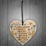 Teacher Thank You Gifts Wooden Heart Sign Gift For Teacher