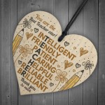 Teacher Thank You Gifts Wooden Heart Sign Gift For Teacher