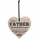 Dad Birthday Gifts From Daughter Wooden Heart Funny Gift