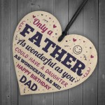 Dad Birthday Gifts From Daughter Wooden Heart Funny Gift