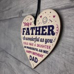 Dad Birthday Gifts From Daughter Wooden Heart Funny Gift