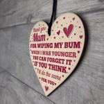 Funny Mum Mothers Day Birthday Gifts Wooden Heart Sign Gift