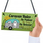 Caravan Rules Plaque Funny Novelty Garden Sign Birthday Gifts