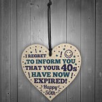 Novelty 50th Birthday Gifts For Mum Dad Brother Wood Heart