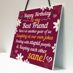HAPPY BIRTHDAY Card Best Friend Birthday Gift Friendship Plaque