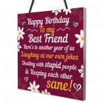 HAPPY BIRTHDAY Card Best Friend Birthday Gift Friendship Plaque