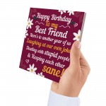 HAPPY BIRTHDAY Card Best Friend Birthday Gift Friendship Plaque