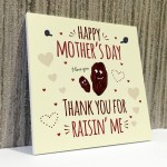 Funny Mothers Day Greetings Card Plaque Joke Gift For Mum
