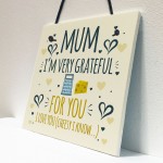Cute Mothers Day Card GRATEFUL For You Cheesy Funny Special Card