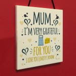 Cute Mothers Day Card GRATEFUL For You Cheesy Funny Special Card
