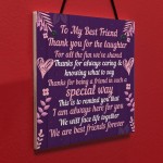 BEST FRIEND Plaque Special Friendship Gift Best Friend Birthday 