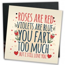 FART TOO MUCH Funny Anniversary Card Birthday Gifts For Wife