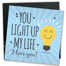LIGHT UP MY LIFE Cute Mother's Day Card Anniversary Gift For Him
