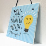 LIGHT UP MY LIFE Cute Mother's Day Card Anniversary Gift For Him