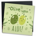 OLIVE YOU ALOT Anniversary Card For Girlfriend Boyfriend Gift