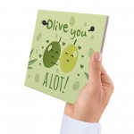 OLIVE YOU ALOT Anniversary Card For Girlfriend Boyfriend Gift