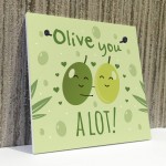 OLIVE YOU ALOT Anniversary Card For Girlfriend Boyfriend Gift