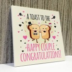 Handmade Wedding Card Bride Groom Congratulations Newlyweds 