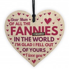Joke Mother's Day Gift Wooden Heart Funny Mum Birthday Gifts 