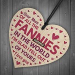 Joke Mother's Day Gift Wooden Heart Funny Mum Birthday Gifts 
