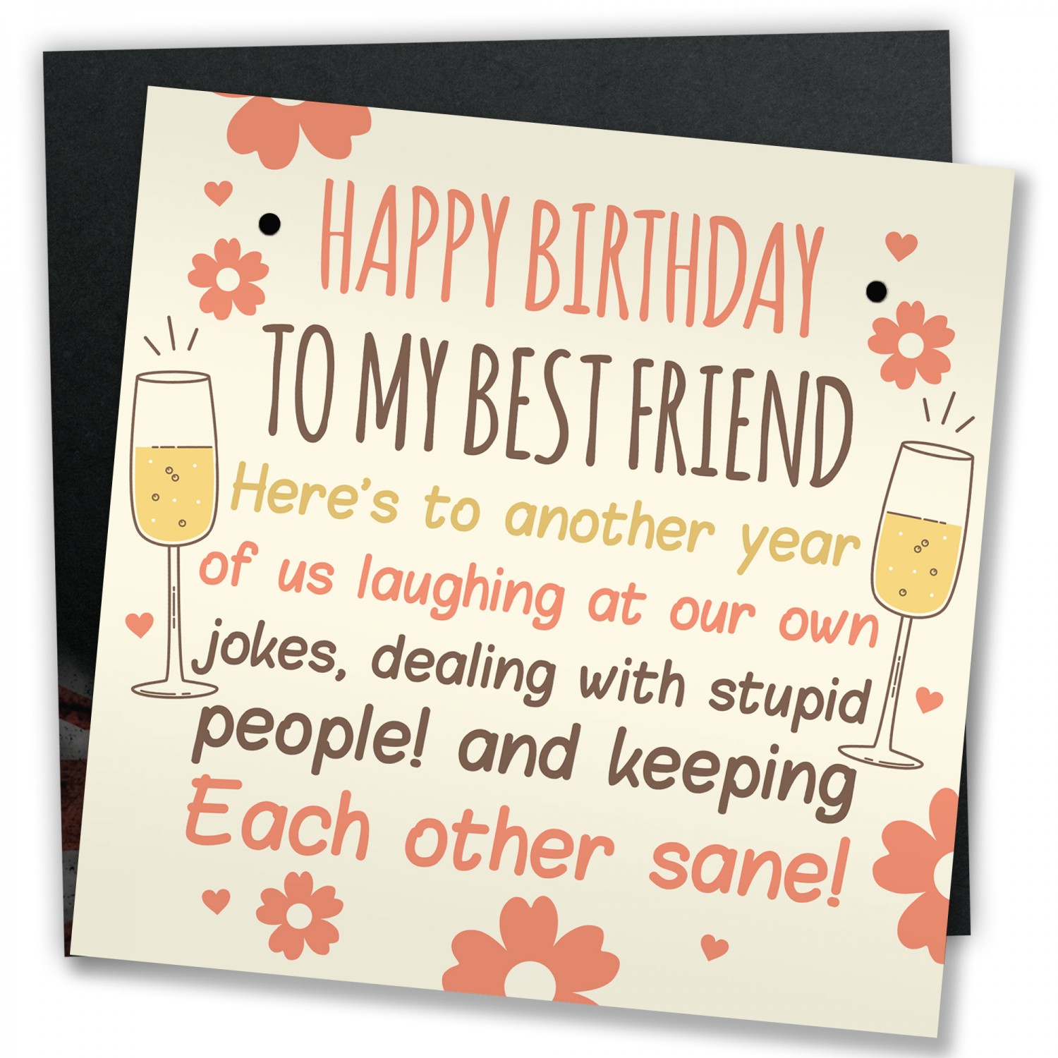 Funny Best Friend Birthday Card Friendship Gifts Sign