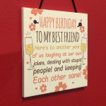 Funny Best Friend Birthday Card Friendship Gifts Sign