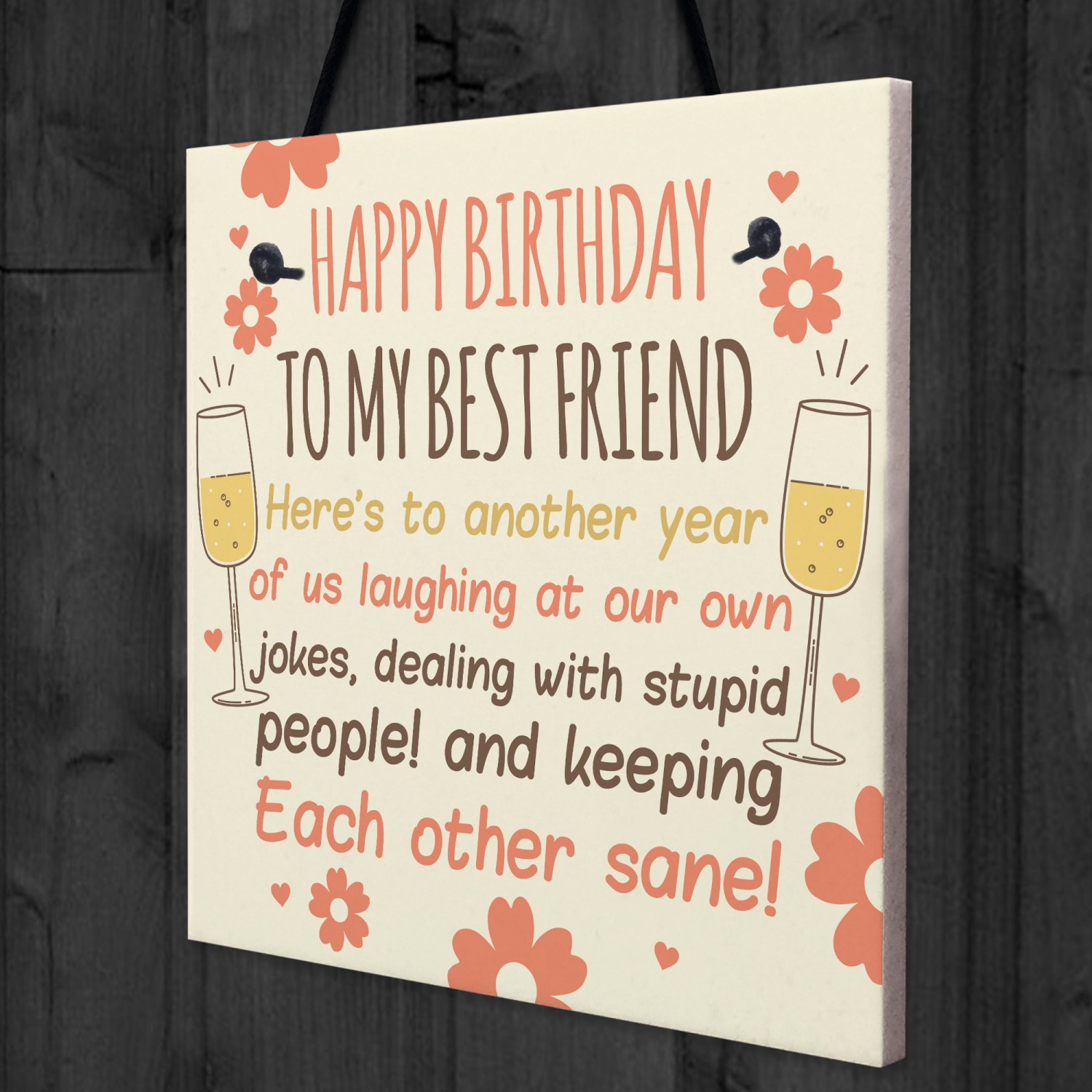 Funny Best Friend Birthday Card Friendship Gifts Sign