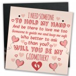 Will You Be My Godmother Request Card Godparent Thank You