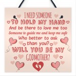 Will You Be My Godmother Request Card Godparent Thank You