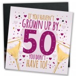 50th Birthday Card 50th Gift For Women Men 50 For Dad Mum Sister