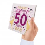 50th Birthday Card 50th Gift For Women Men 50 For Dad Mum Sister