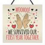 1st Anniversary Card First Anniversary Gift For Him Her Plaque