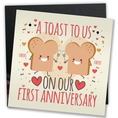 Funny Joke Anniversary Card For Him Her First Anniversary Gifts 