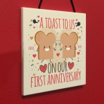 Funny Joke Anniversary Card For Him Her First Anniversary Gifts 