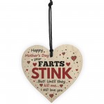 Funny Mother's Day Gift Wooden Heart Joke Mother's Day Card Sign