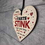 Funny Mother's Day Gift Wooden Heart Joke Mother's Day Card Sign