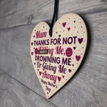 Funny Gift For Mum Mothers Day Gift Wood Heart Funny Mum Card