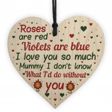 Mother's Day Gift From Daughter Son Wood Heart Thank You Gift 