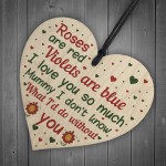 Mother's Day Gift From Daughter Son Wood Heart Thank You Gift 
