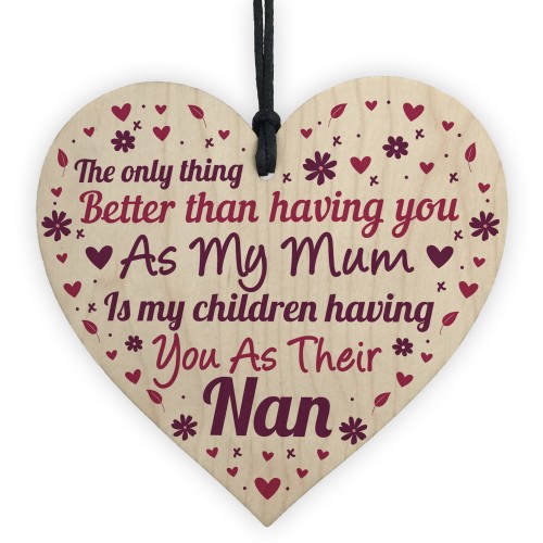 Mother's Day Gift For Mum Nan Nanny Gift From Granddaughter Sign