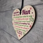 Why I Love You Nan Gifts Wooden Heart Nan Cards From Grandson