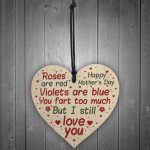 Funny Mother's Day Card Fart Too Much Joke Humour Mother's Day 